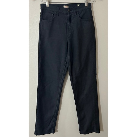 Faherty Pants - Faherty Pants Womens 25 Washed Black Slim Straight High Rise Stretch Cotton